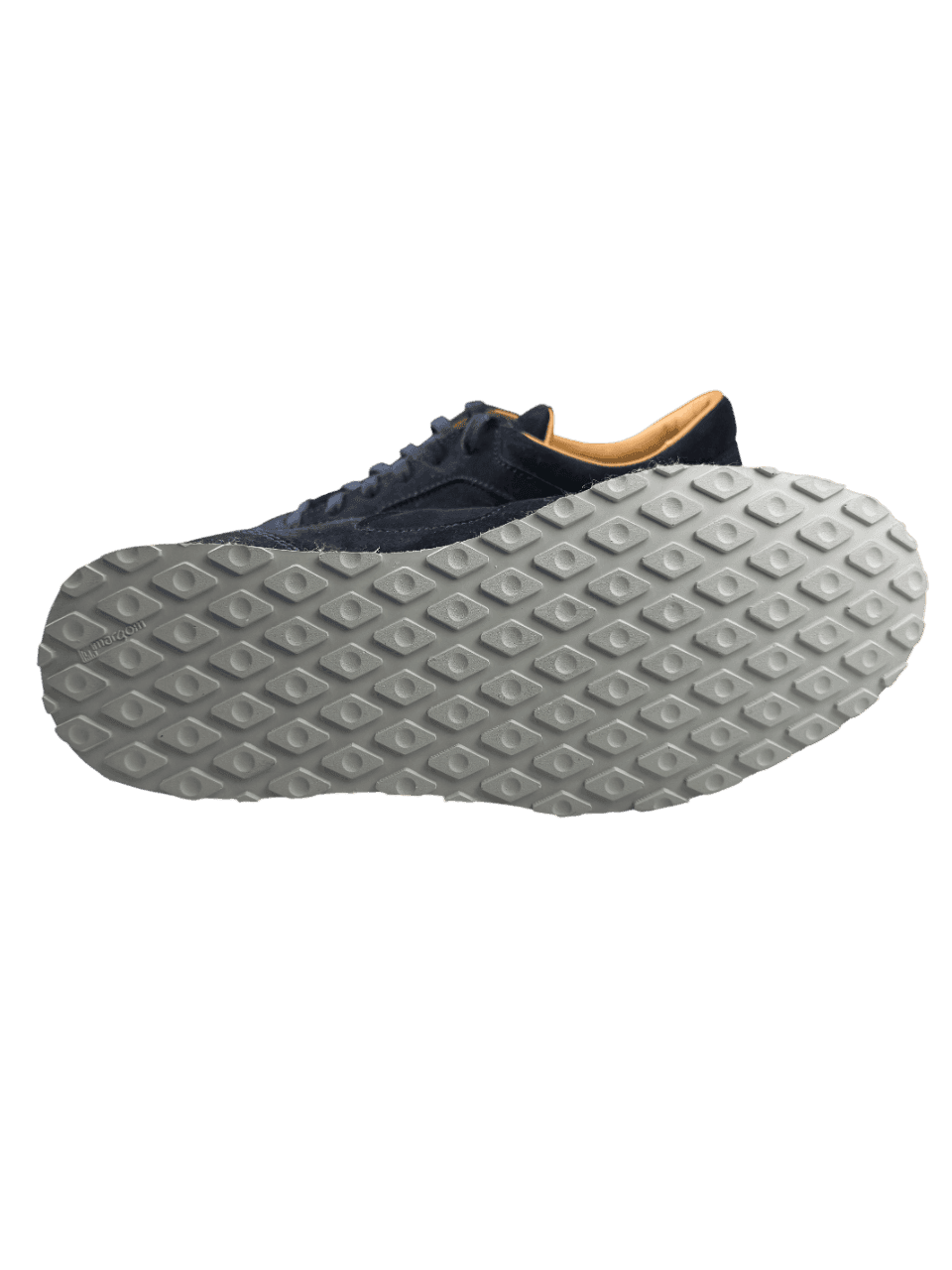Scarpa Uomo Santoni Sneacker scamosciata blu navy suola gomma bianca - 5
