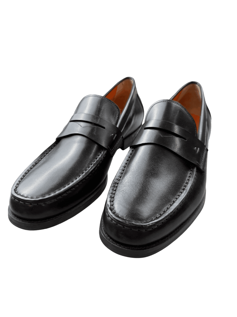 Scarpa Uomo Santoni - Mocassini Penny Pelle Nero