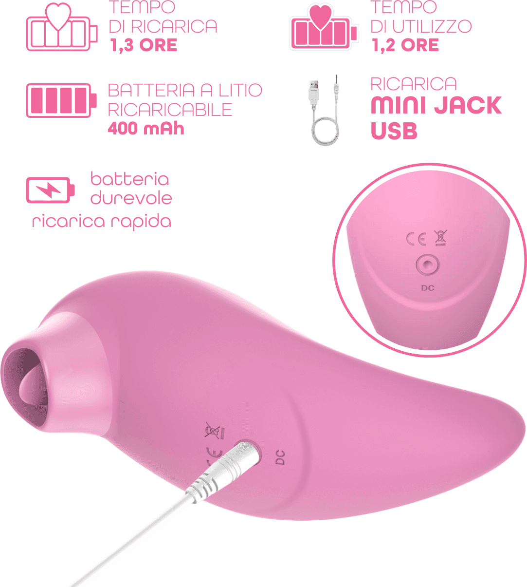 Stimolatore Clitoride 2in1 Vibra e Lecca Vibratore Multifunzione Licking Silicone - 13