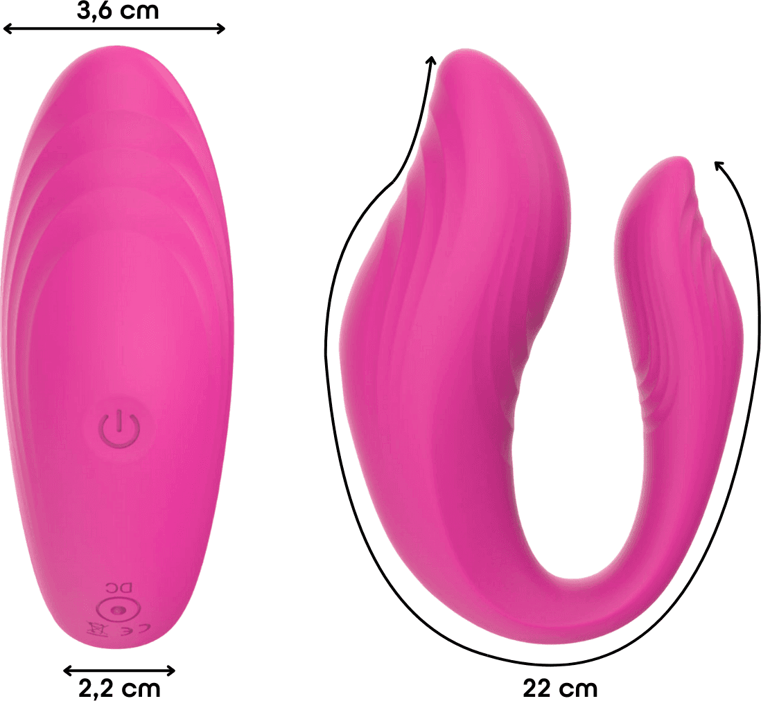 Vibratore Multifunzione Indossabile in Silicone Doppia Stimolazione con App USB - 12