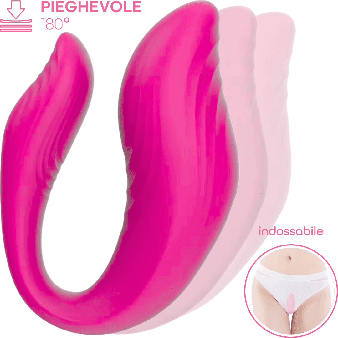 Vibratore Multifunzione Indossabile in Silicone Doppia Stimolazione con App USB - 14