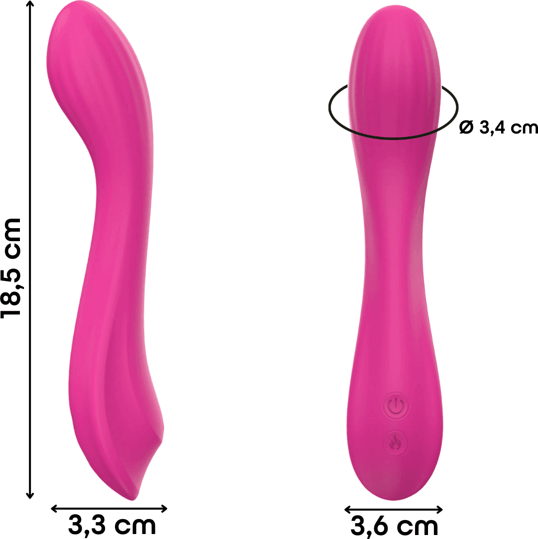 Vibratore Punto G Riscaldato in Silicone con 10 Modalità di Vibrazione Sex Toy - 14