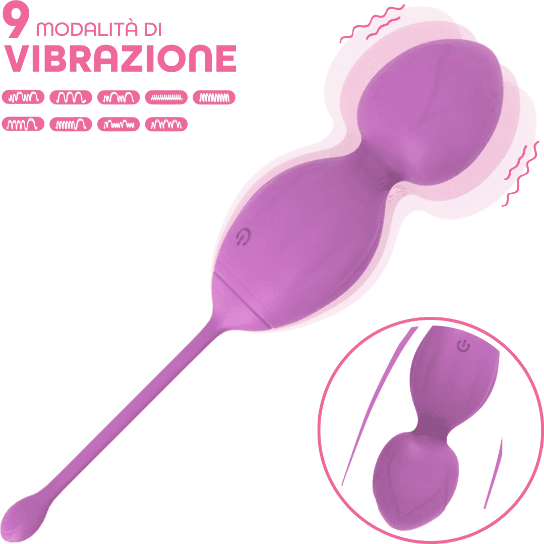 Palline Vaginali Vibranti Kegel Controllo con App Ovetto Vibrante in Silicone USB - 11