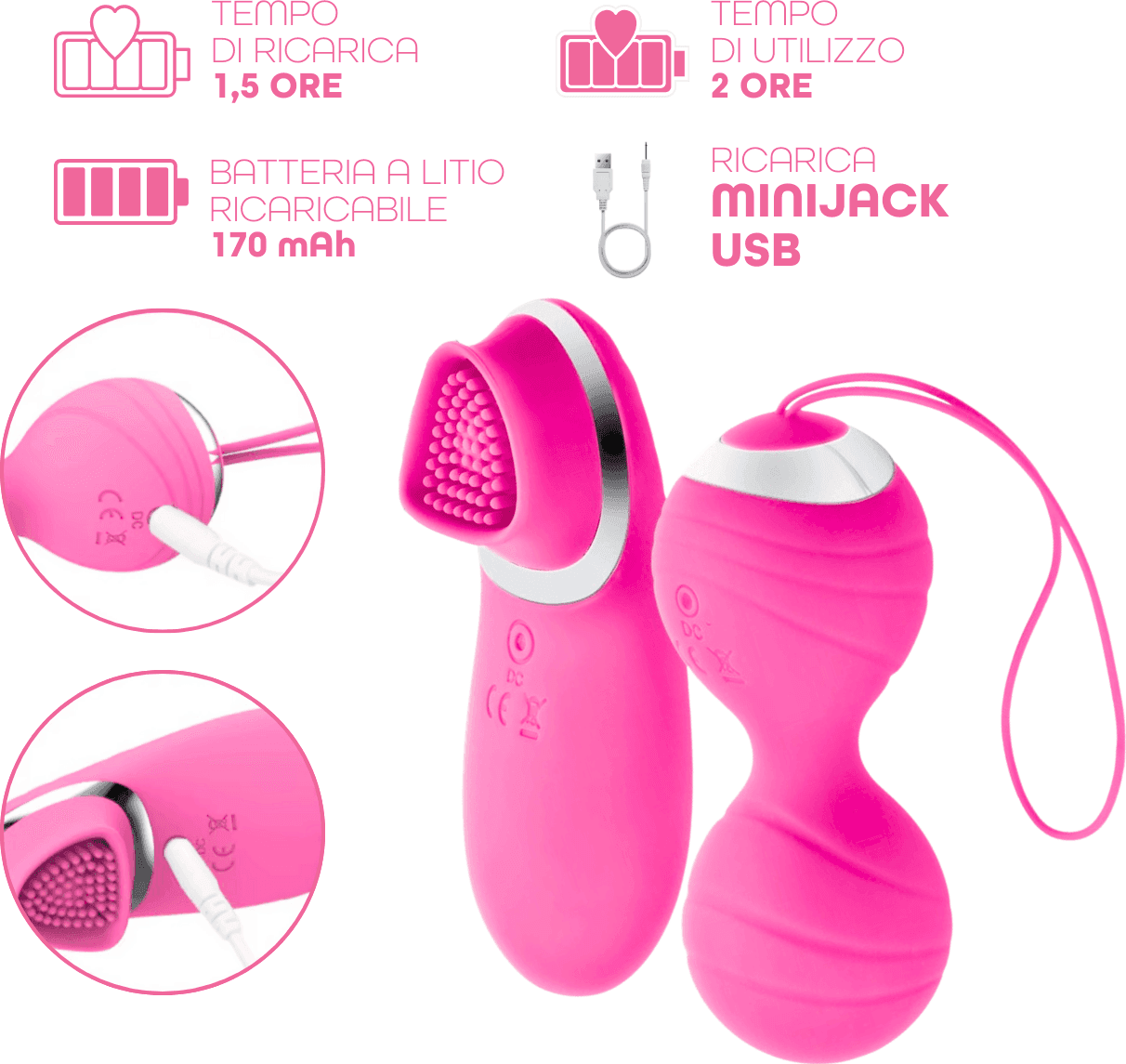 Ovetto Vibrante con Telecomando Palline Vaginali Vibranti Stimolatore Clitorideo - 13