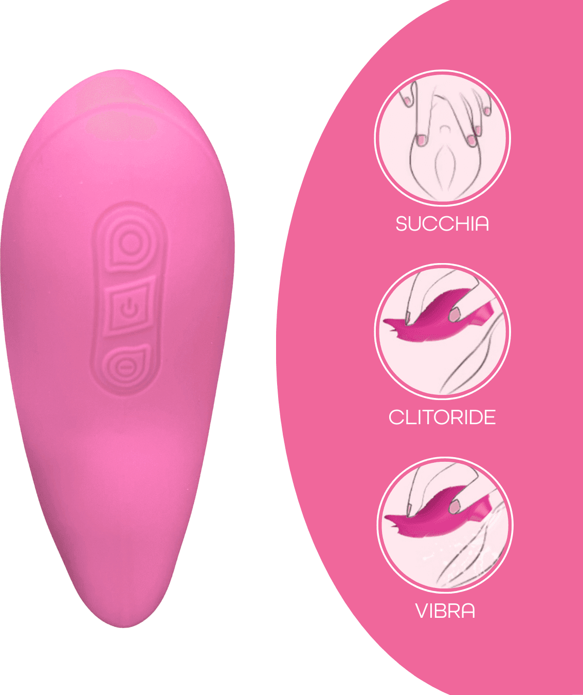 Succhia e Lecca Clitoride 2in1 Vibratore con Lingua doppio Stimolatore a Suzione - 12