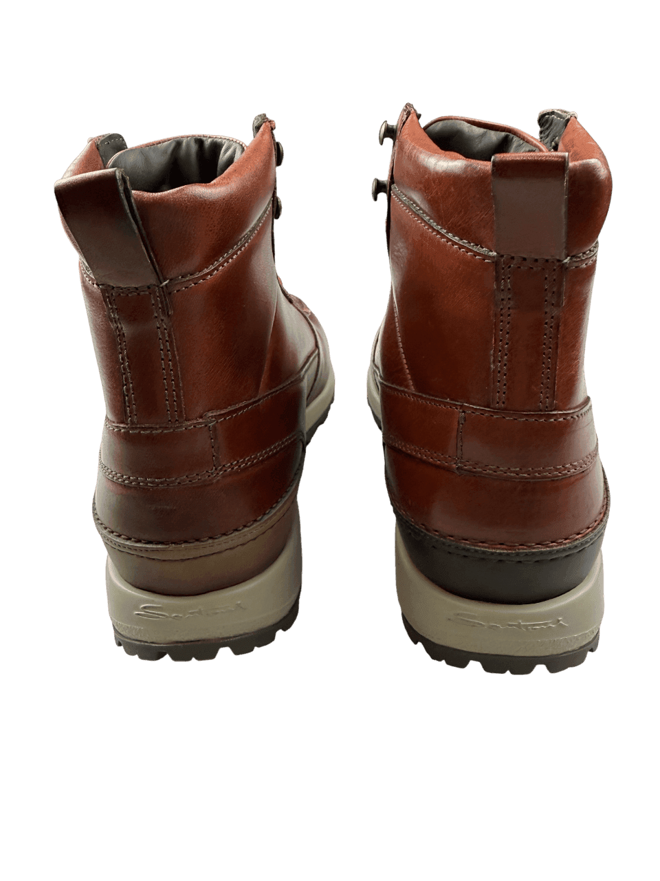 Scarpa Uomo Santoni - Scarponcino Stringato in Pelle in Stivali Couture - Sestu, commercioVirtuoso.it