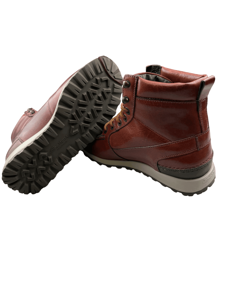 Scarpa Uomo Santoni - Scarponcino Stringato in Pelle - 5