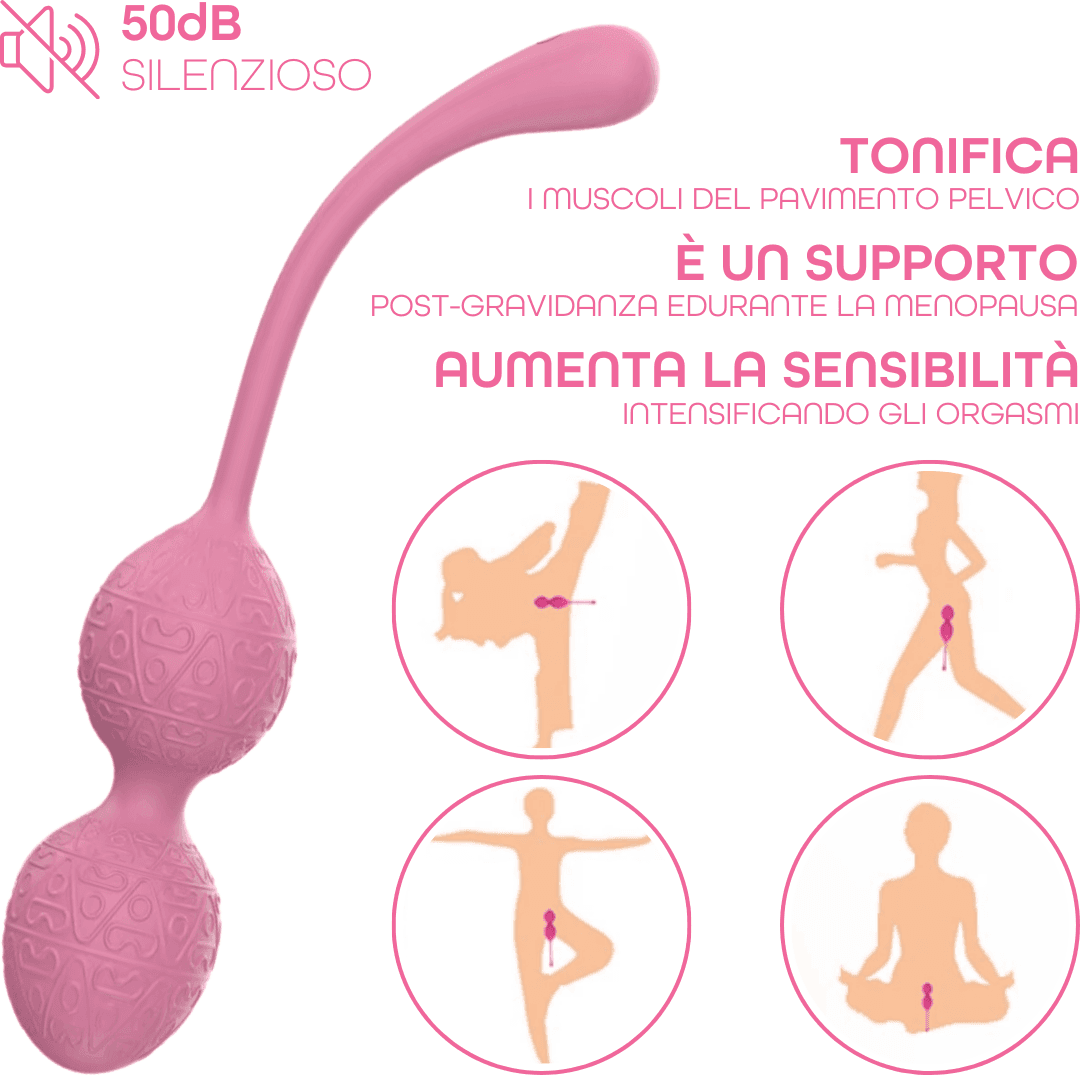 Ovetto Vibrante Stimolatore Palline Vaginali Vibranti Controllo App in Silicone - 16