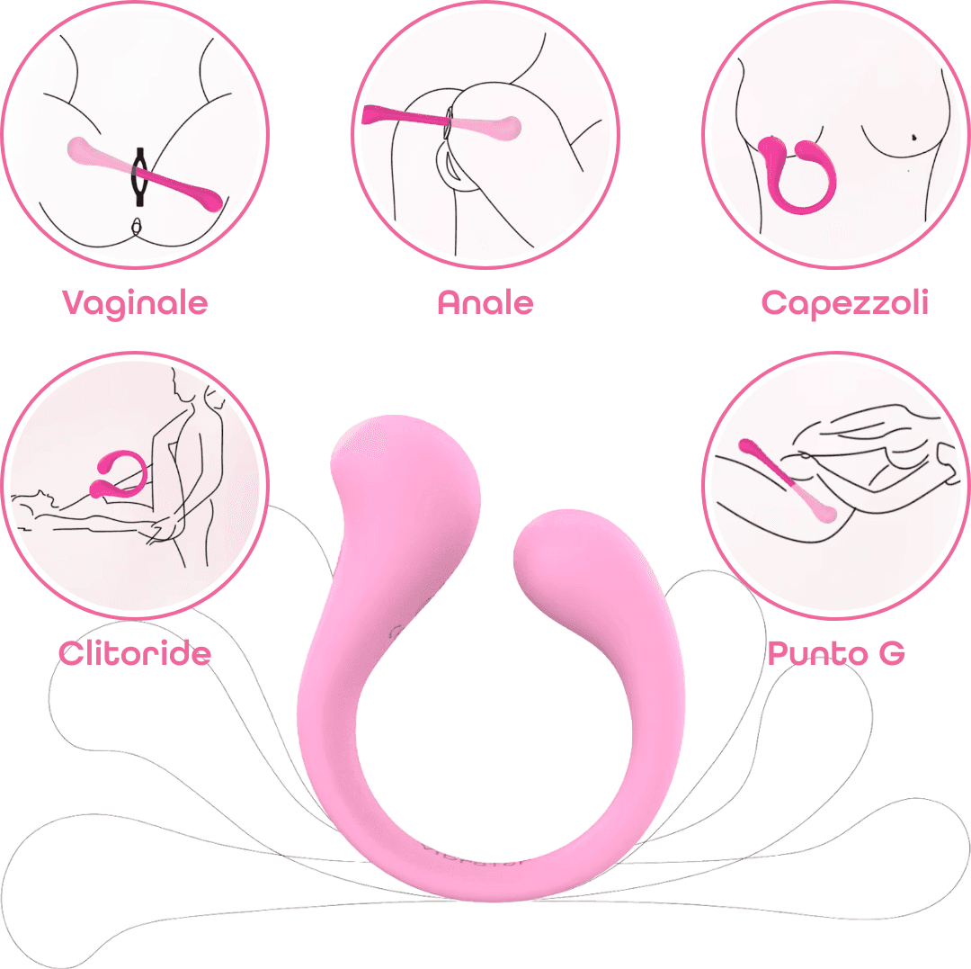 Vibratore Multifunzione per Doppia Stimolazione Controllo con App Modellabile - 16