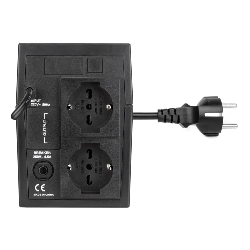 Vultech UPS800VA-LITE gruppo di continuità (UPS) A linea interattiva 0,8 kVA 440 W 2 presa(e) AC - 2