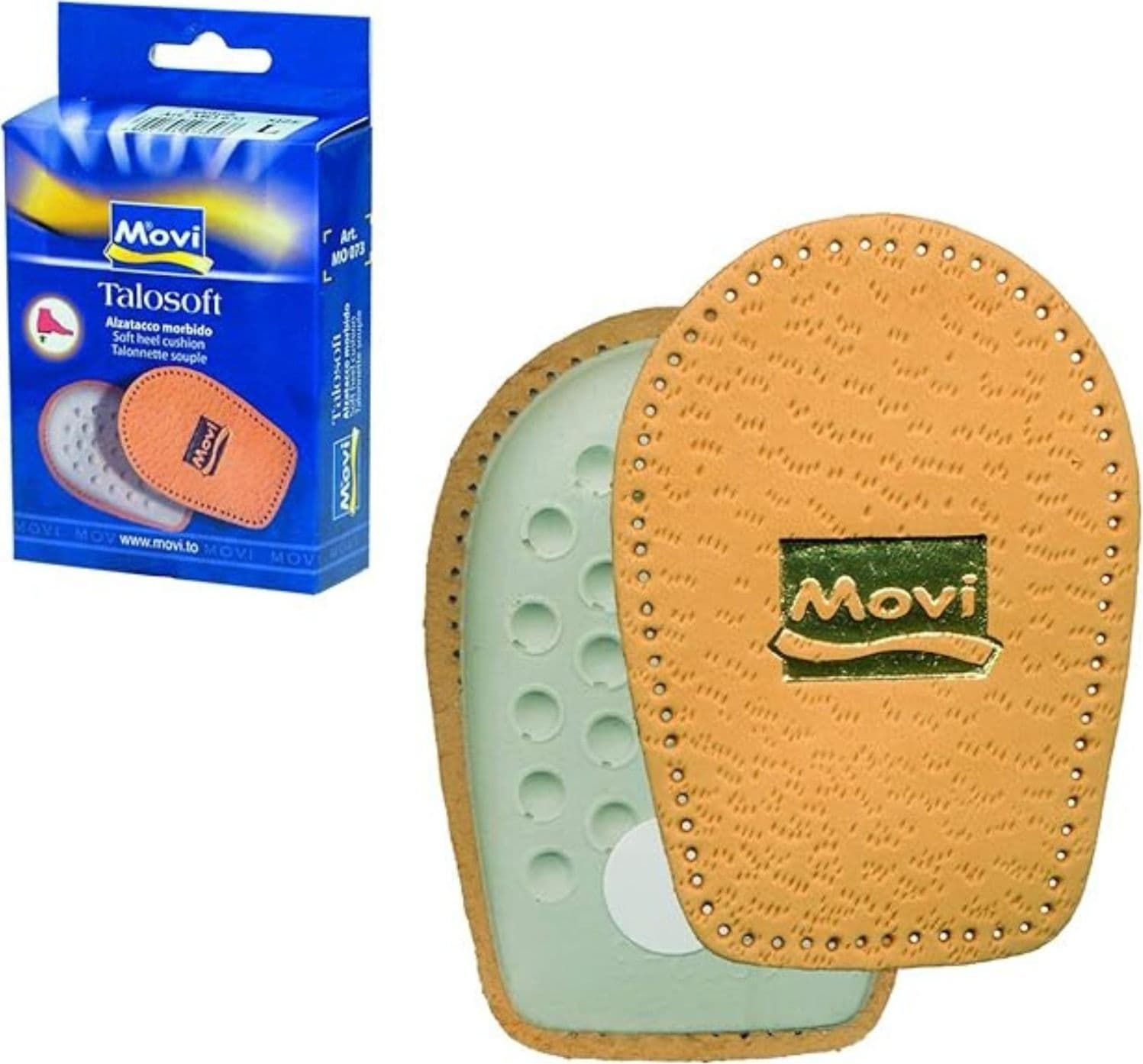 Movi Talosoft Alzatacco in Pelle Naturale e Morbido Lattice, Talloniera Ammortizzante Anti-Shock. - 2