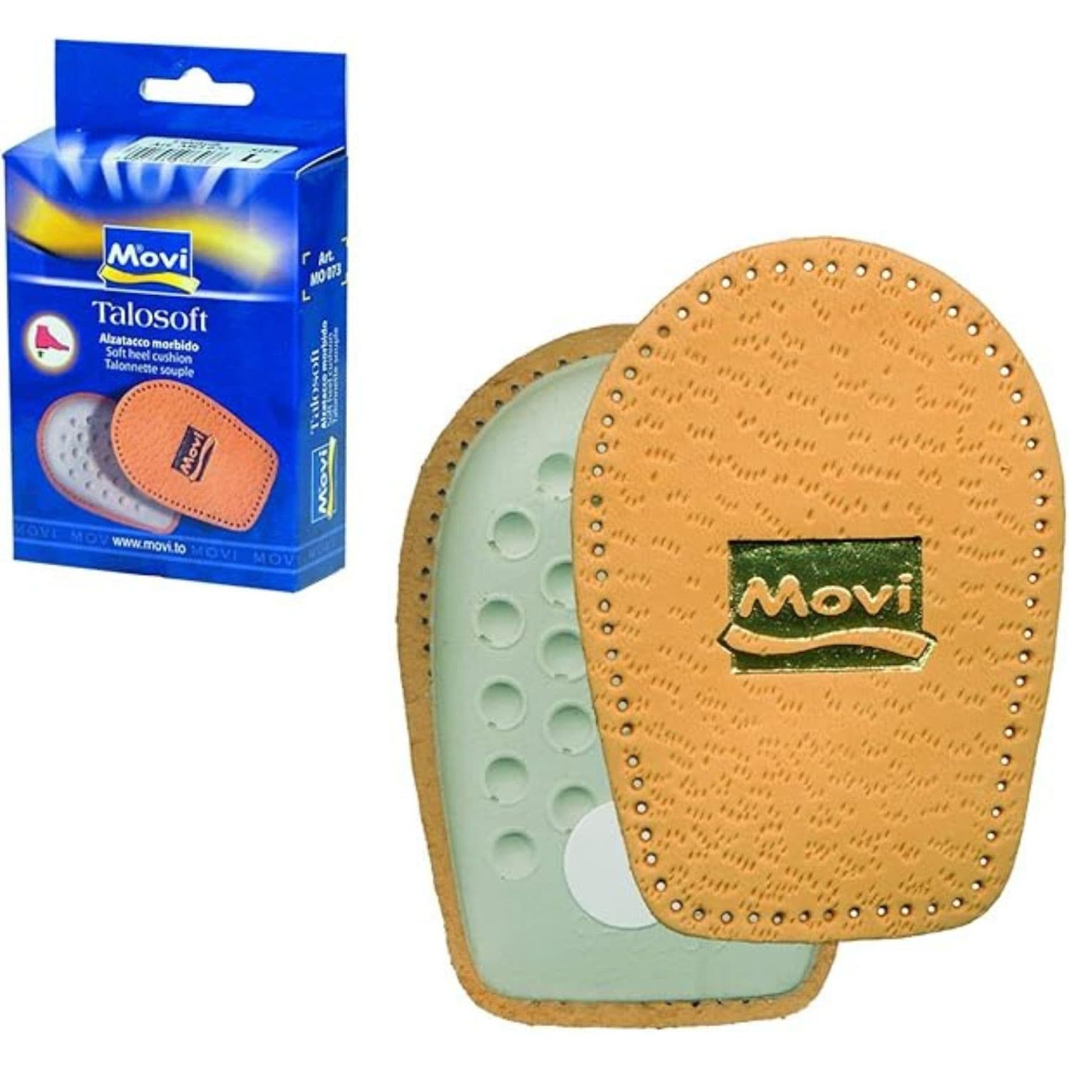 Movi Talosoft Alzatacco in Pelle Naturale e Morbido Lattice, Talloniera Ammortizzante Anti-Shock. - 2