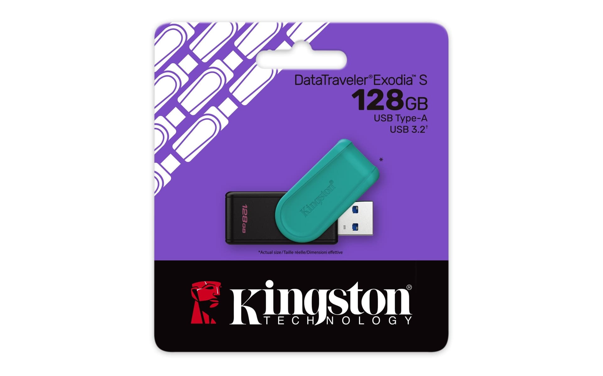 Kingston Pendrive USB-A 3.2 128GB DTXS/128GB Nero/Turchese - 3