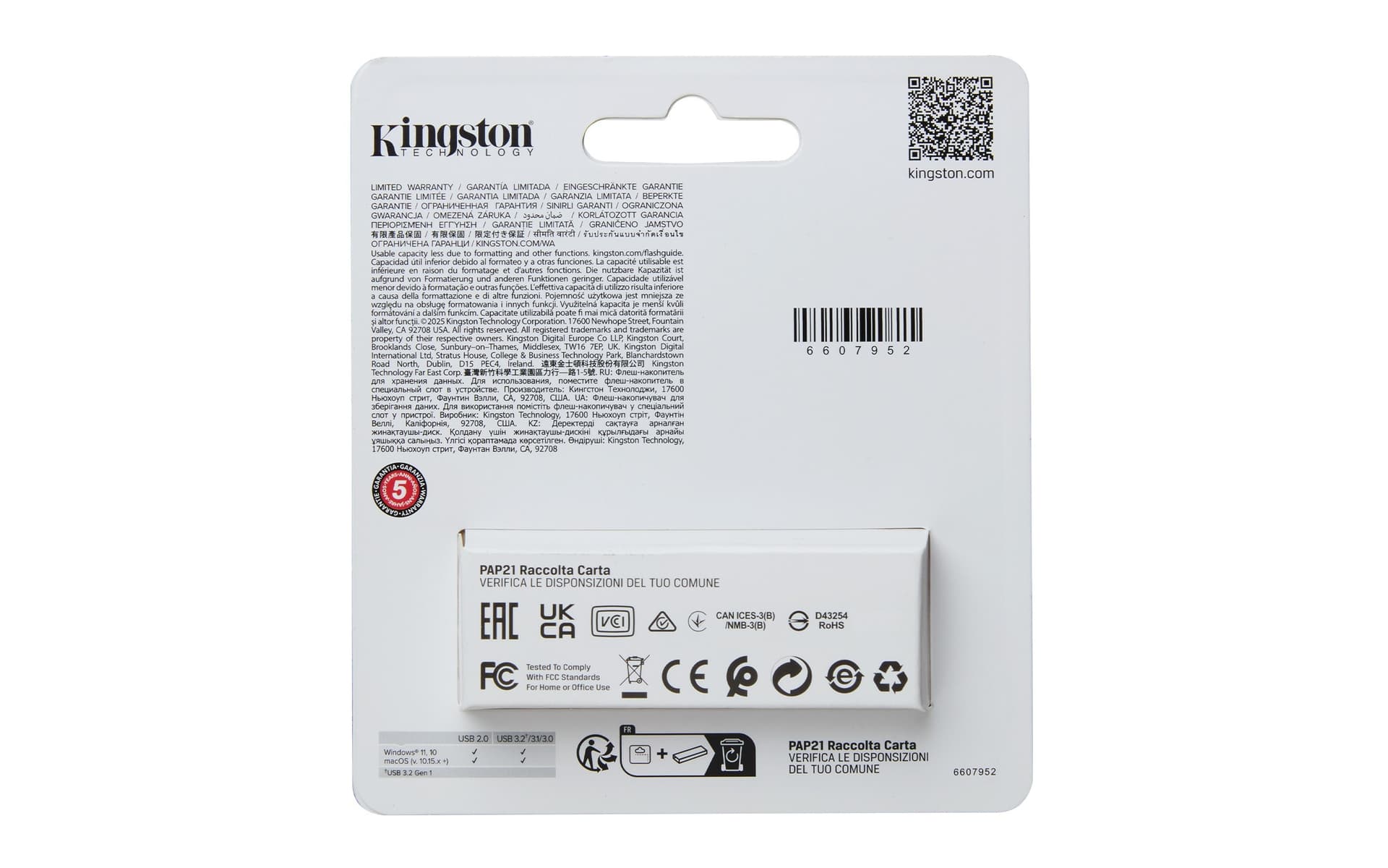Kingston Pendrive USB-A 3.2 128GB DTXS/128GB Nero/Turchese - 4