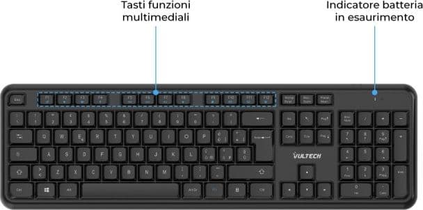 TASTIERA + MOUSE WIRELESS VULTECH KM-811W - 6
