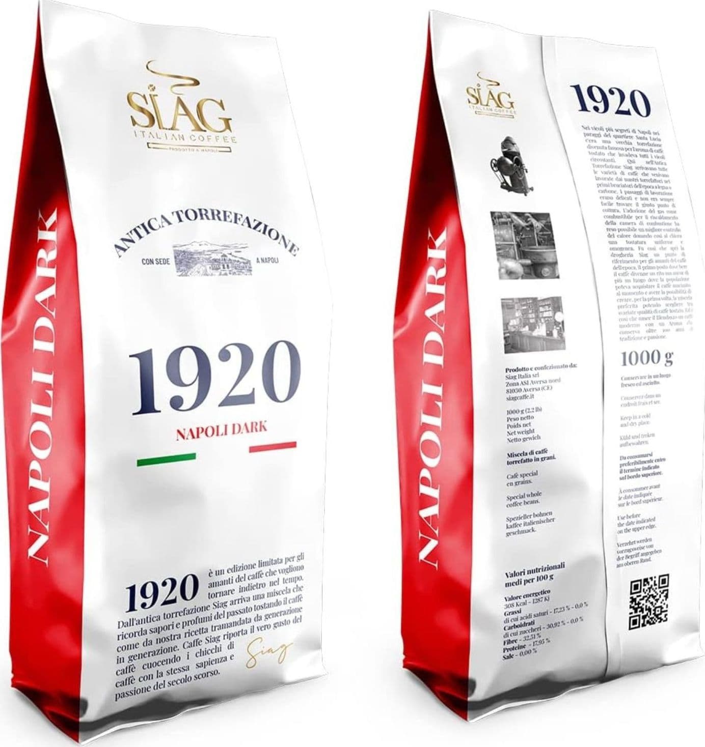 Siag Caffe Grani Napoli Dark 1920 1Kg - 2