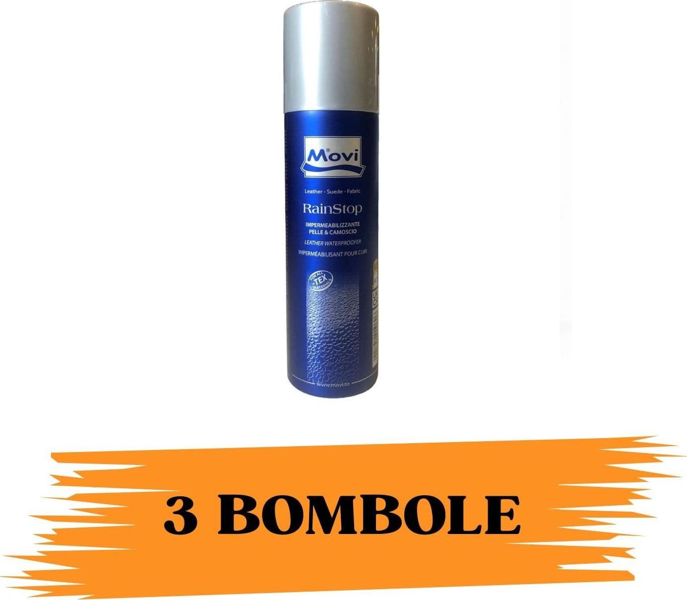 Movi Spray Impermeabilizzante RainStop – 250 ml per Pelle e Camoscio 3 Bombole - 4