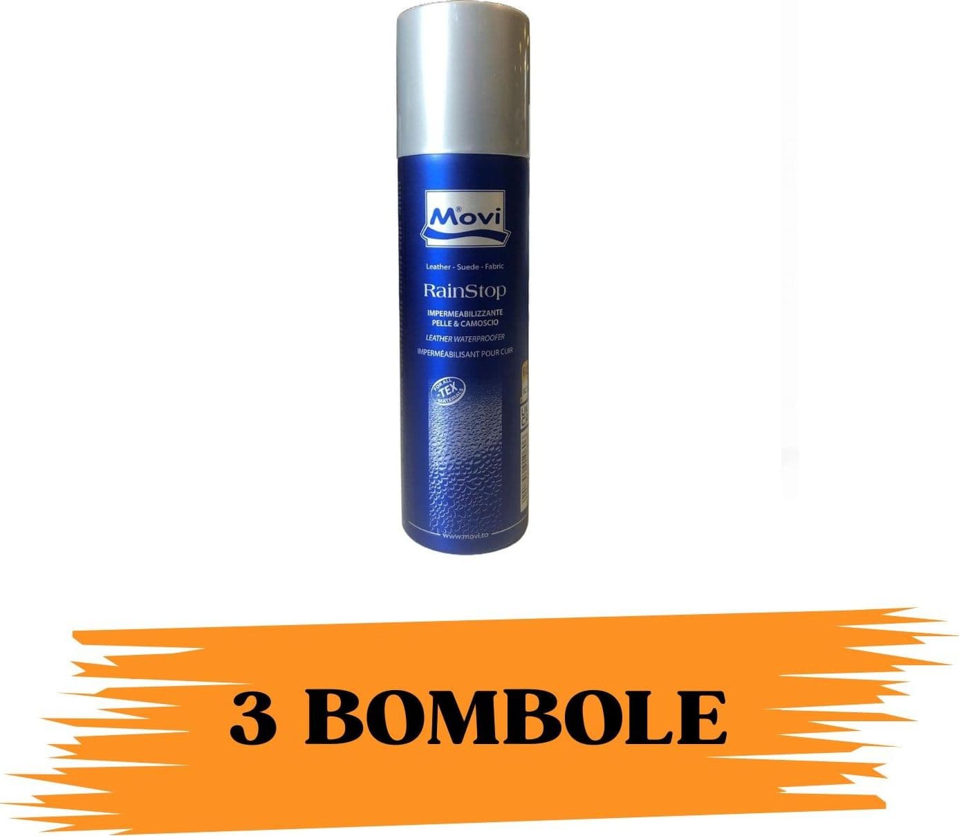 Movi Spray Impermeabilizzante RainStop – 250 ml per Pelle e Camoscio 3 Bombole - 4