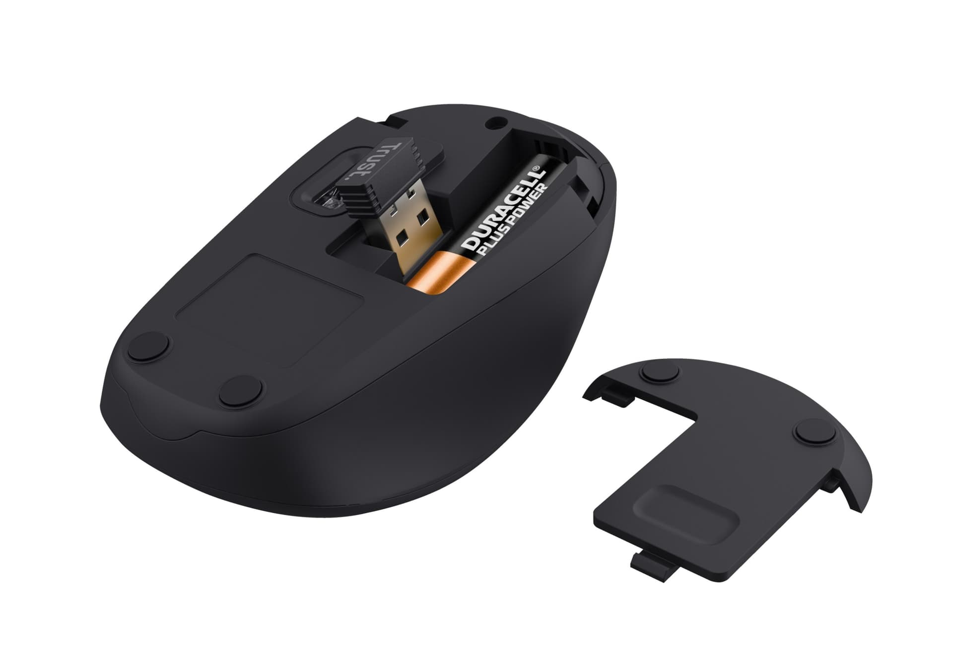 Trust Mouse Wireless TM-201 – Alimentazione con Batteria AA, Connessione USB-A, Nero - 4