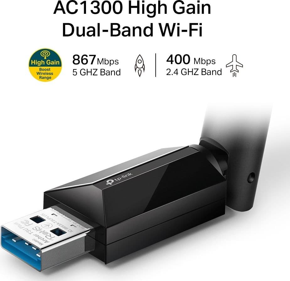 ADATTATORE USB WIRELESS TP-LINK ARCHER T3U PLUS AC1300 - 2
