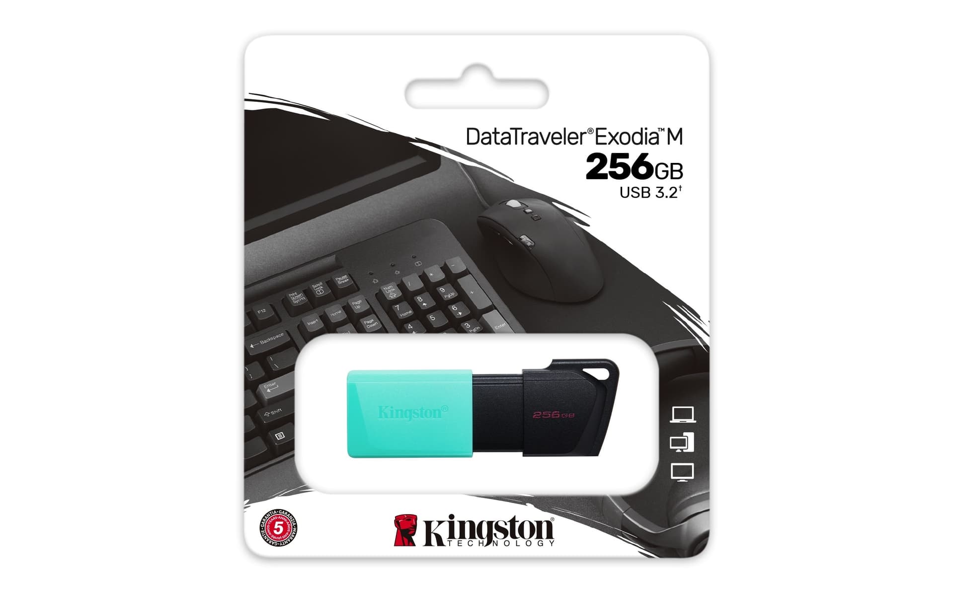 Kingston Pendrive USB-A 3.2 256GB DTXM/256GB Nero/Azzurro - 6