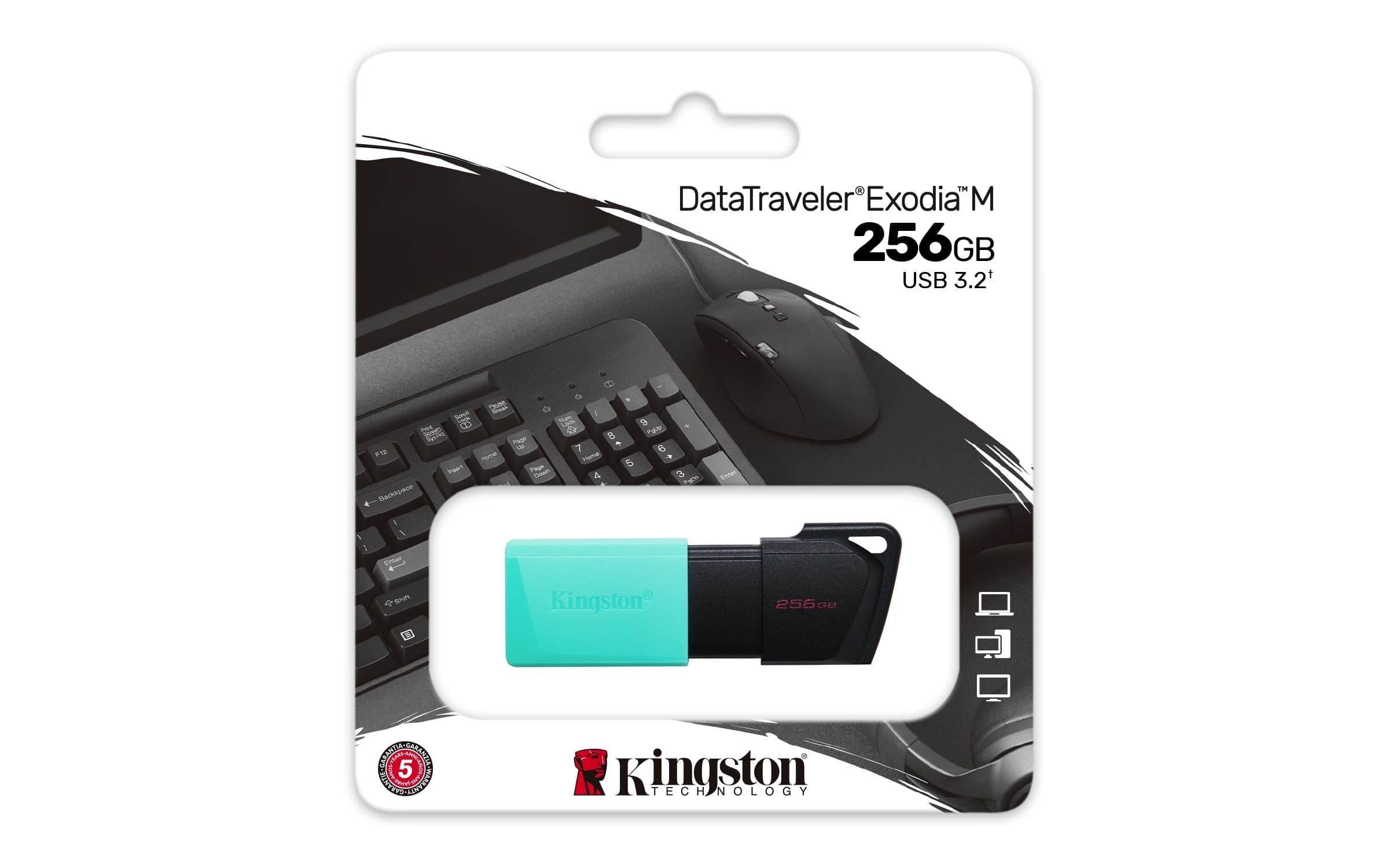 Kingston Pendrive USB-A 3.2 256GB DTXM/256GB Nero/Azzurro - 6