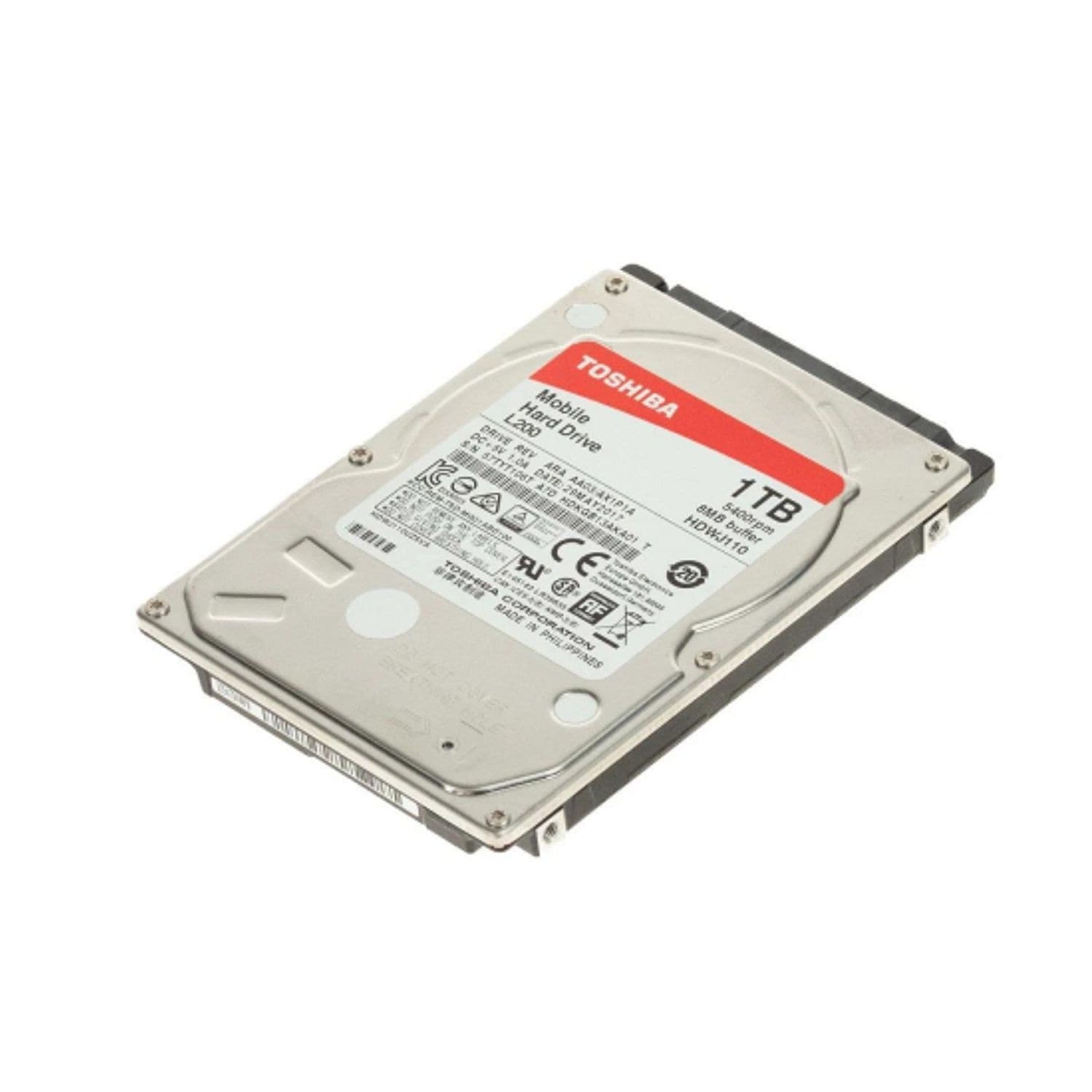 Toshiba Hard Disk HDD 2,5" SATA da 1TB – 5400 RPM, Modello PC-L200 HDWJ110 per Notebook - 2
