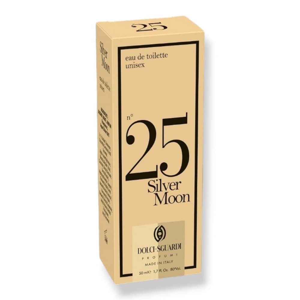 PROFUMO CORPO EAU DE TOILETTE UNISEX N°25 SILVER MOON 50ML FRAGRANZA AGRUMATA FRIZZANTE - 3