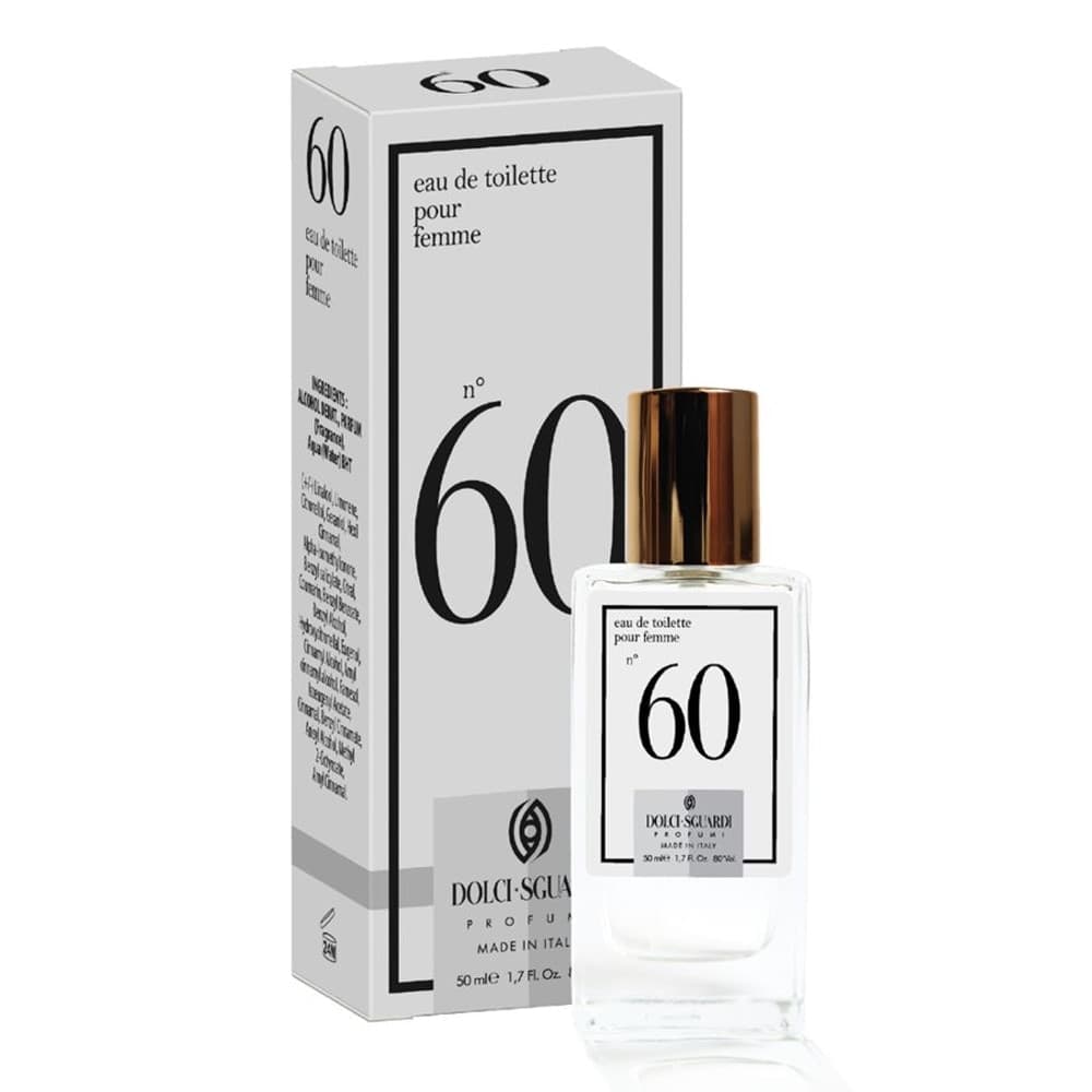 PROFUMO CORPO EAU DE TOILETTE DA DONNA N°60 DA 50 ML FRAGRANZA ROMANTICA LEGGERA 005960