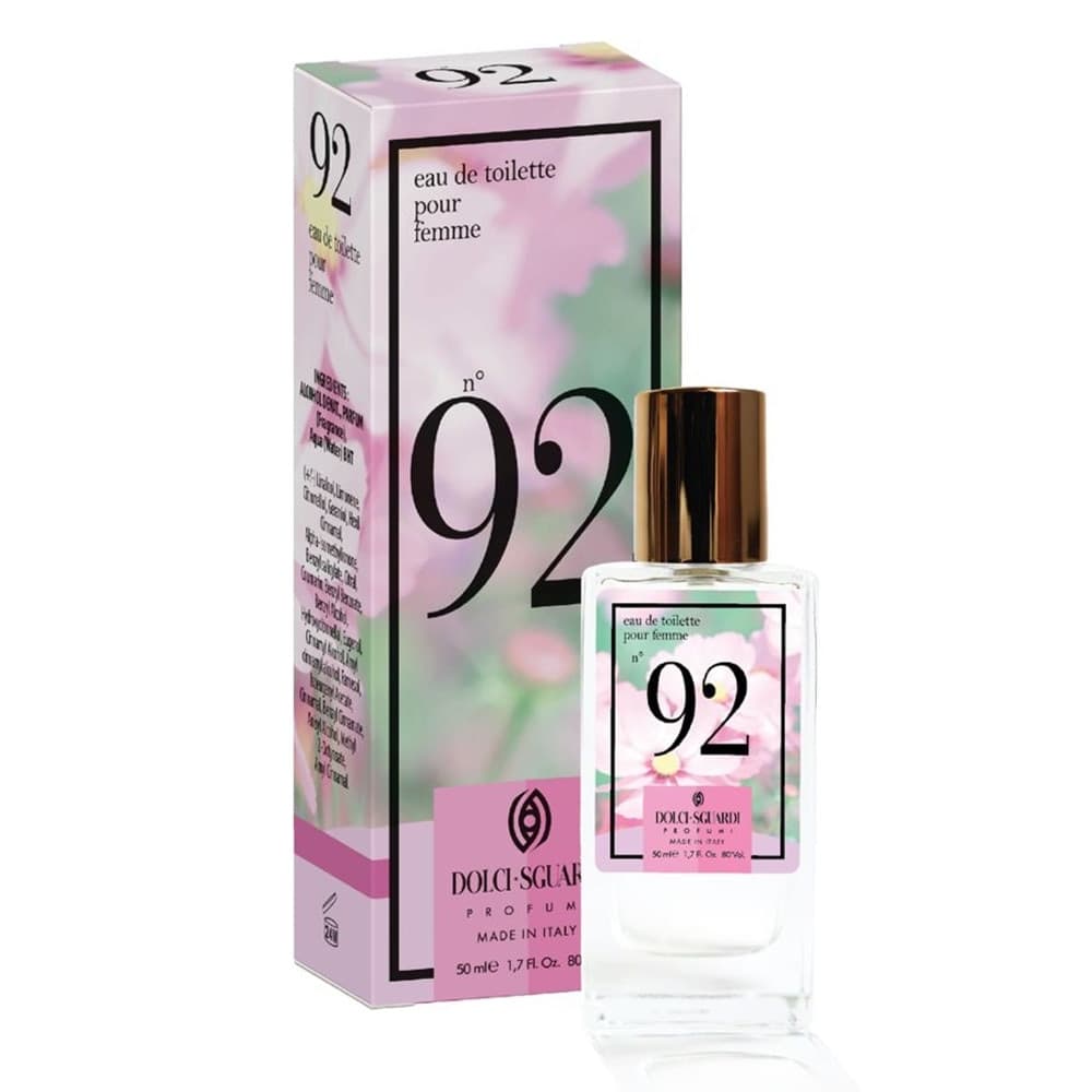 PROFUMO CORPO EAU DE TOILETTE DA DONNA N°92 DA 50ML FRAGRANZA FEMMINILE AVVOLGENTE 006165