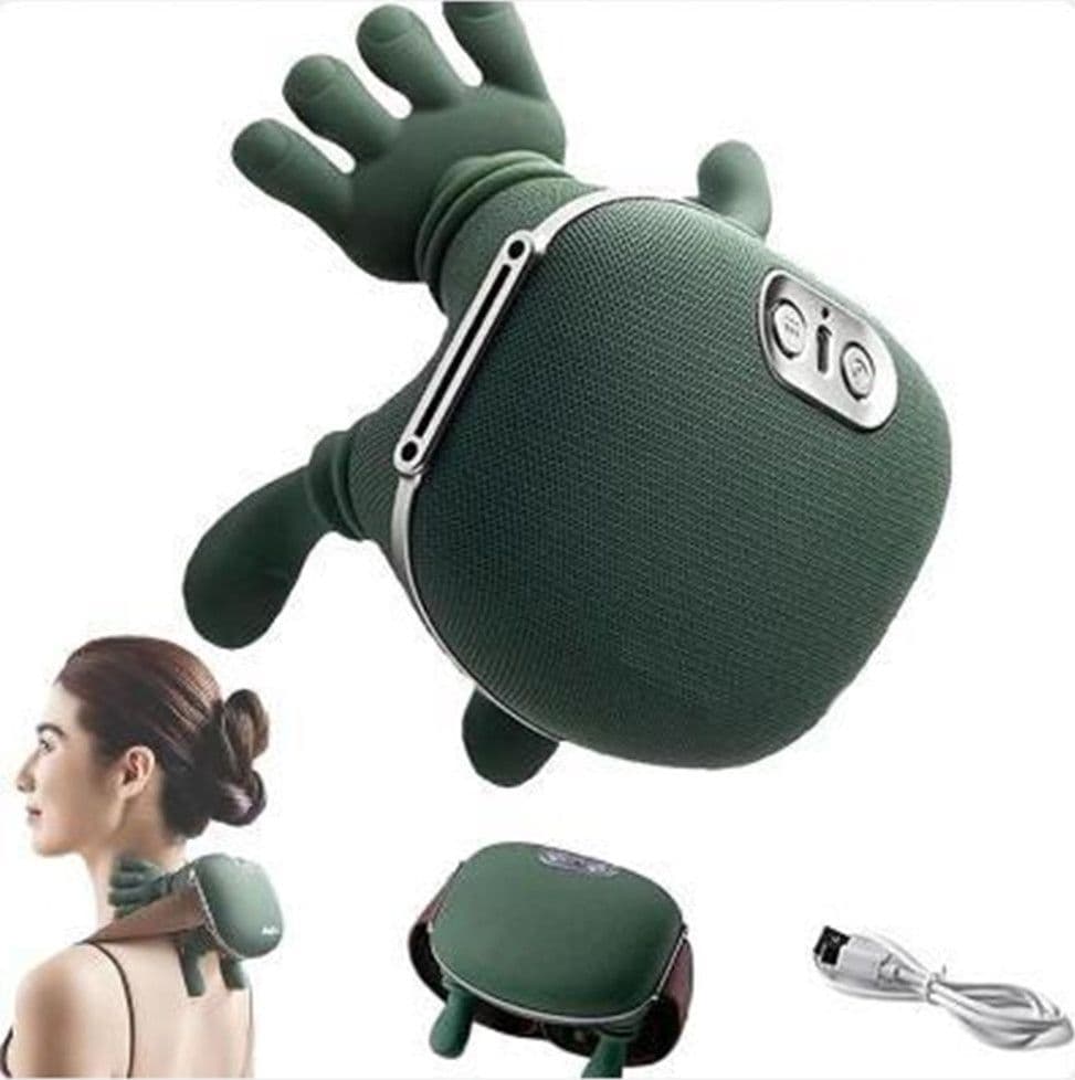 MASSAGGIATORE CERVICALE CON MANINE MASSAGGIO ELETTRICO SHIATSU SCHIENA COLLO SPALLE DOLORE - 8
