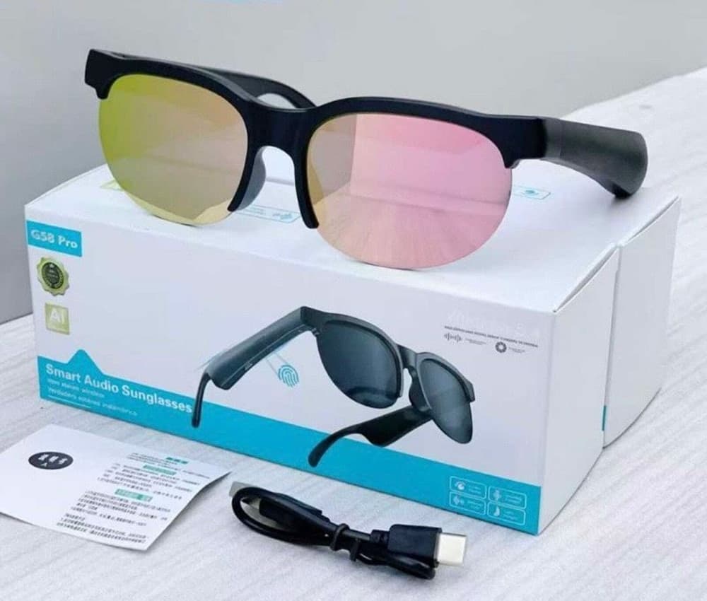 OCCHIALI DA SOLE INTELLIGENTI SMART AUDIO G58 WIRELESS 5.4 PER MUSICA CHIAMATE SENZA FILI - 3