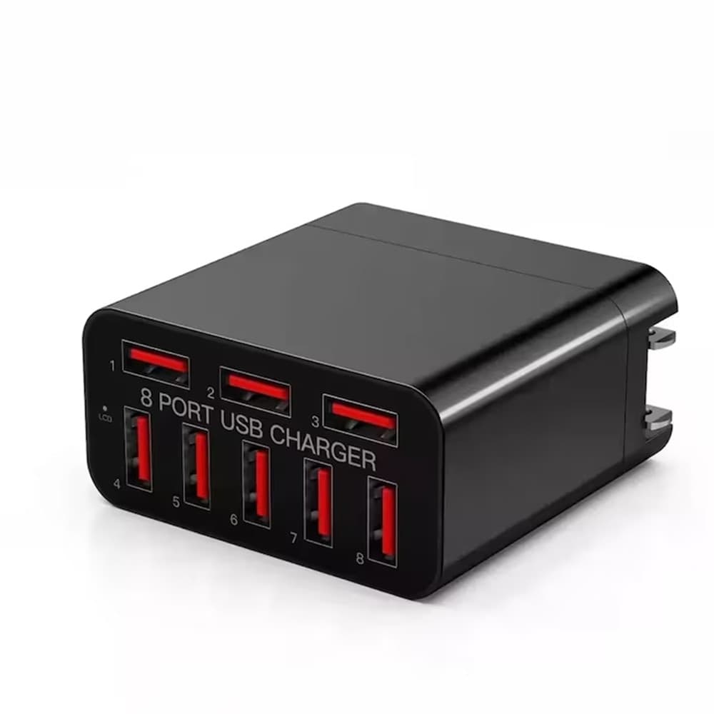 CARICABATTERIE ADATTATORE ALIMENTAZIONE DA RETE CON 8 PORTE USB QC QUALCOMM 3.0 X82 - 8
