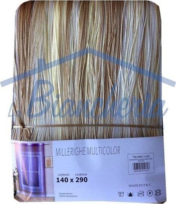 TENDA MILLERIGHE A FILI SFUMATI 140 X 290 CM PER INTERNI DIVISORIA DECORATIVA - 19