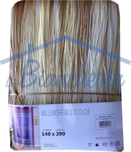 TENDA MILLERIGHE A FILI SFUMATI 140 X 290 CM PER INTERNI DIVISORIA DECORATIVA - 7