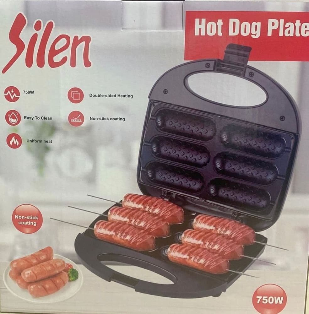 PIASTRA ELETTRICA ANTIADERENTE MULTIFUNZIONE 750W CALORE UNIFORME PER CORN DOG HOT DOG - 19