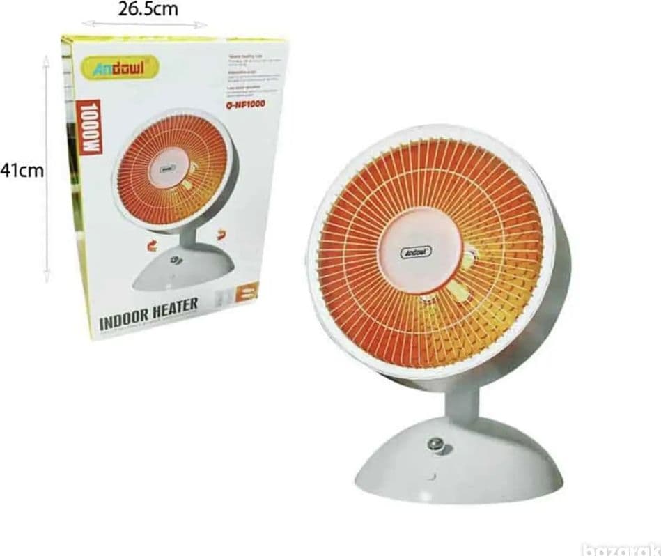 RISCALDATORE AL QUARZO PER INTERNI PORTATILE RICARICABILE REGOLABILE DA TAVOLO 1000W Q-NF1000 - 7