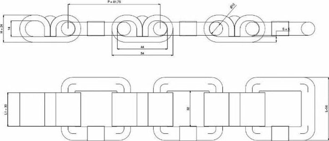 Catena ad anello per carri spandiletame da 2 rotoli lunghi 8,75mt - 2