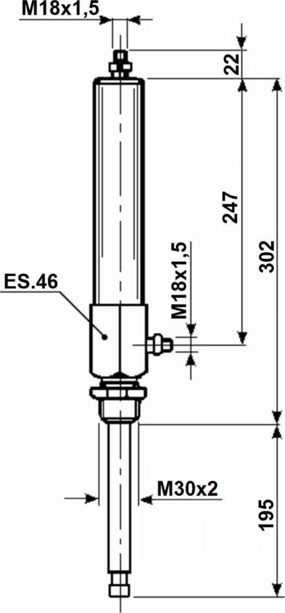 Cilindro oleodinamico per saracinesche 4"-5"-6", - 2