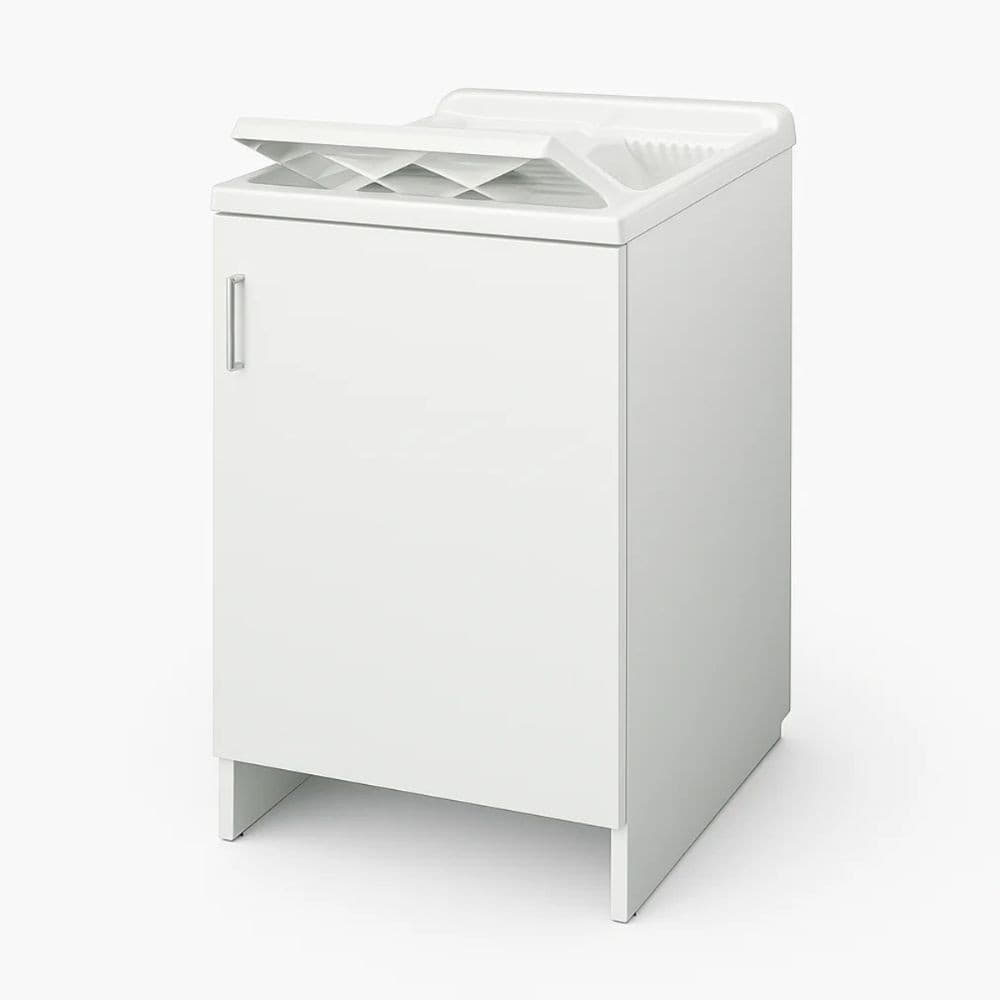 Lavatoio Nobilitato Vasca Resina Asse Lavaggio 45x50x85 cm Anta Singola 7006AK - 8