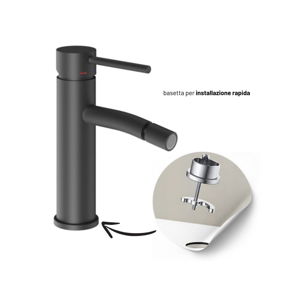 Miscelatore Monocomando Bidet Jazz Installazione Rapida Piletta Click Clack - 6