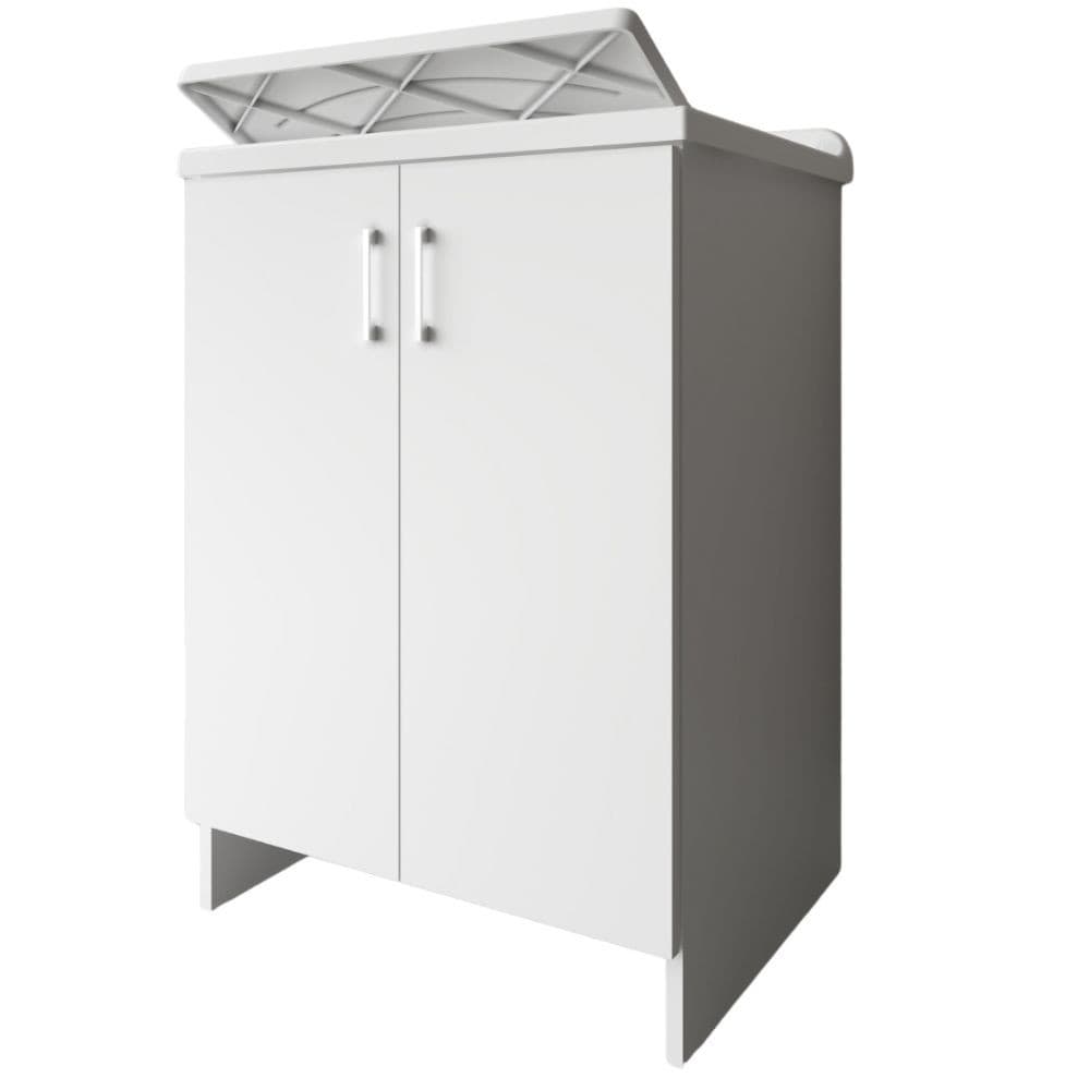 Lavatoio Nobilitato Vasca Resina Asse Lavaggio 45x50x85 cm Doppia Anta 7002AK - 8