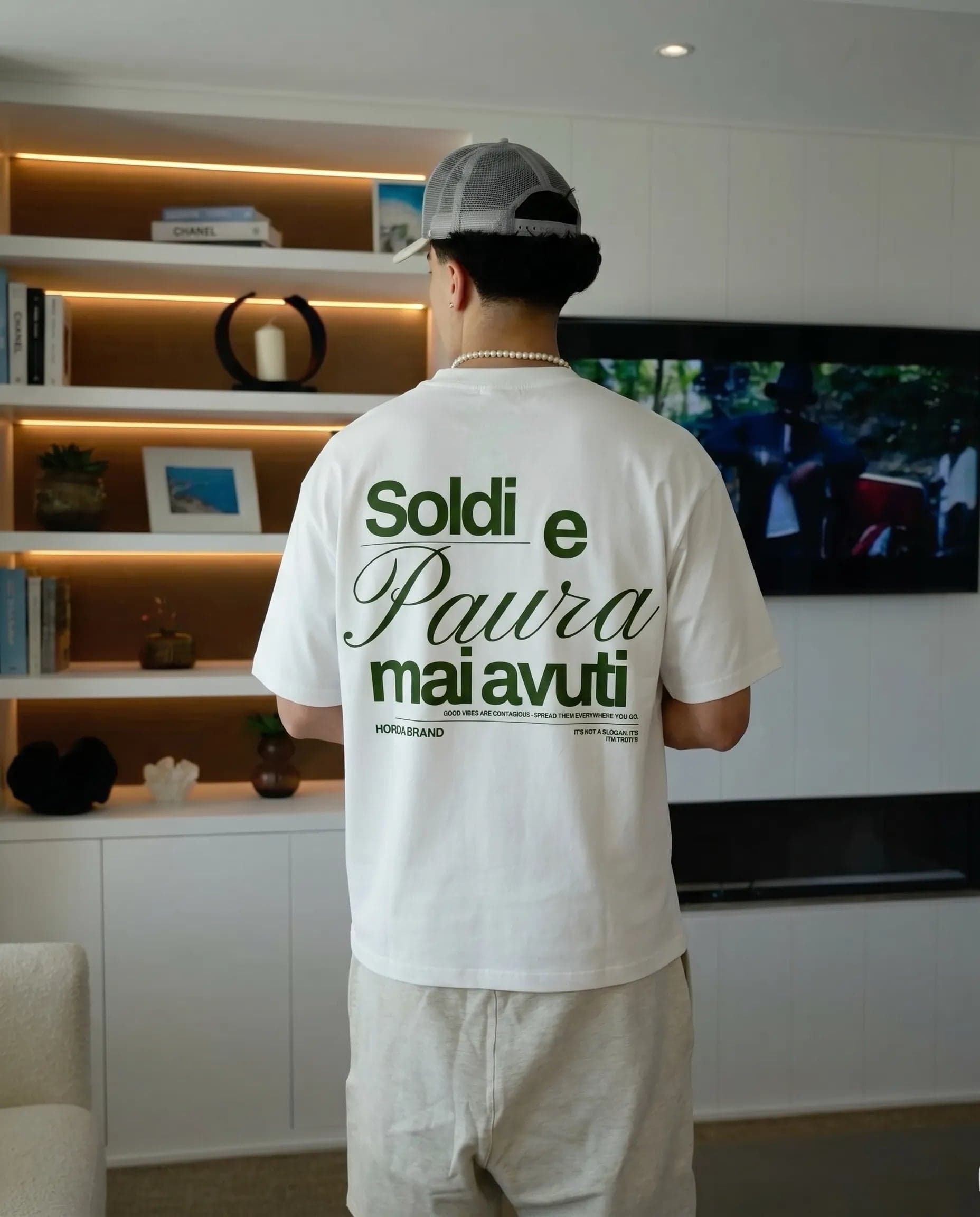 T-Shirt Boxy Fit Oversize 100% Cotone Made in Italy Never Had Horda Brand
