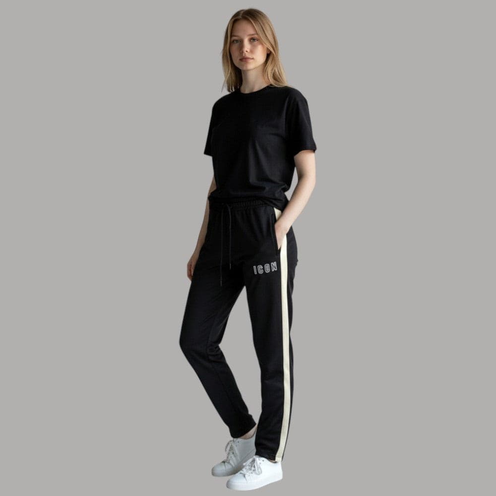 ICON pantalone jogger nero con bandina ICDF2W6P004 in Pantaloni sportivi Prodotti di Classe - Nocera Superiore, commercioVirtuoso.it