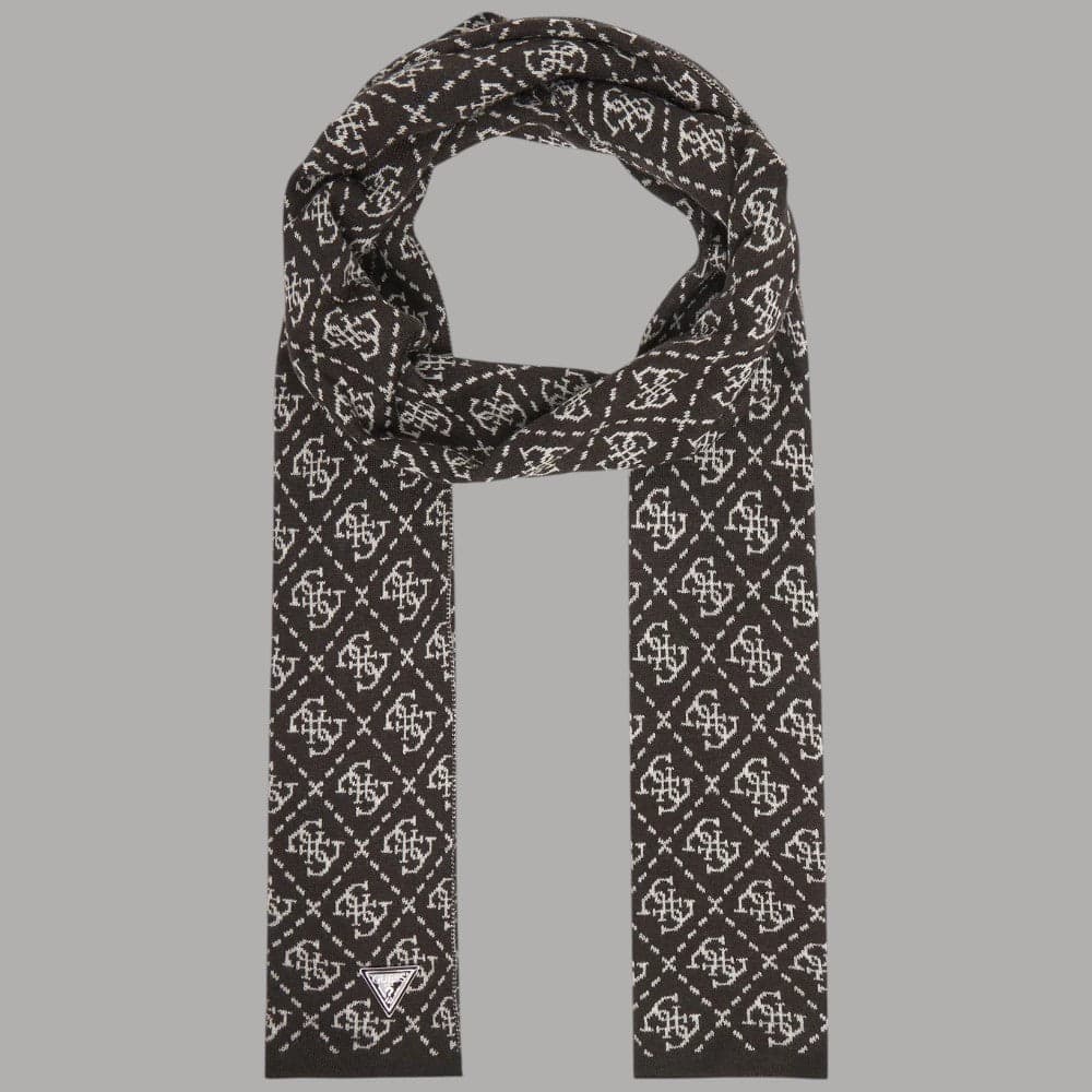 Guess sciarpa marrone da uomo logo 4G M5BZ19 Z0442 FNI3 - 4