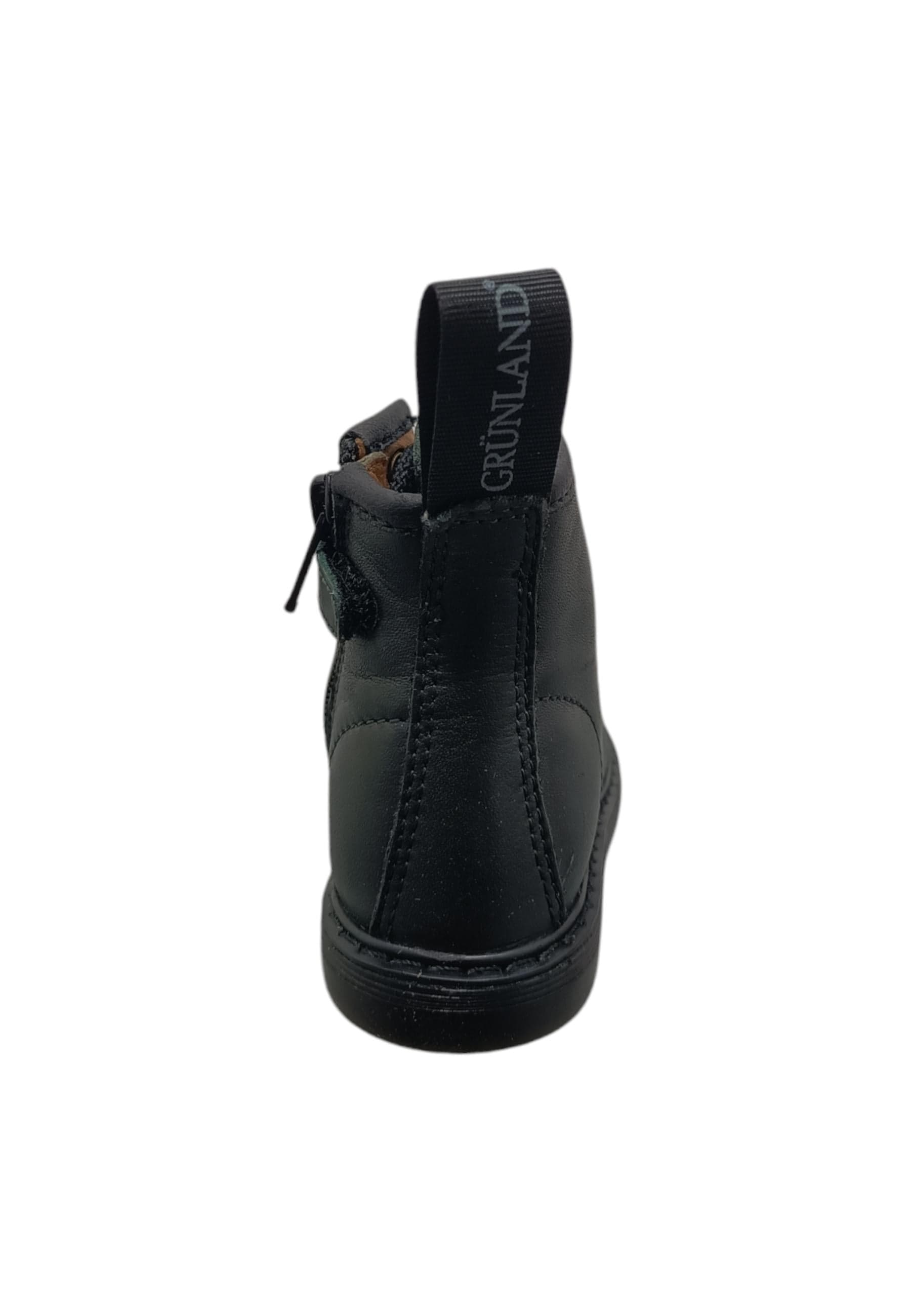 Anfibio bambino Grunland Junior Nill nero pelle zip laterale urban style in Ballerine Scarpetteria Gica - Trani, commercioVirtuoso.it