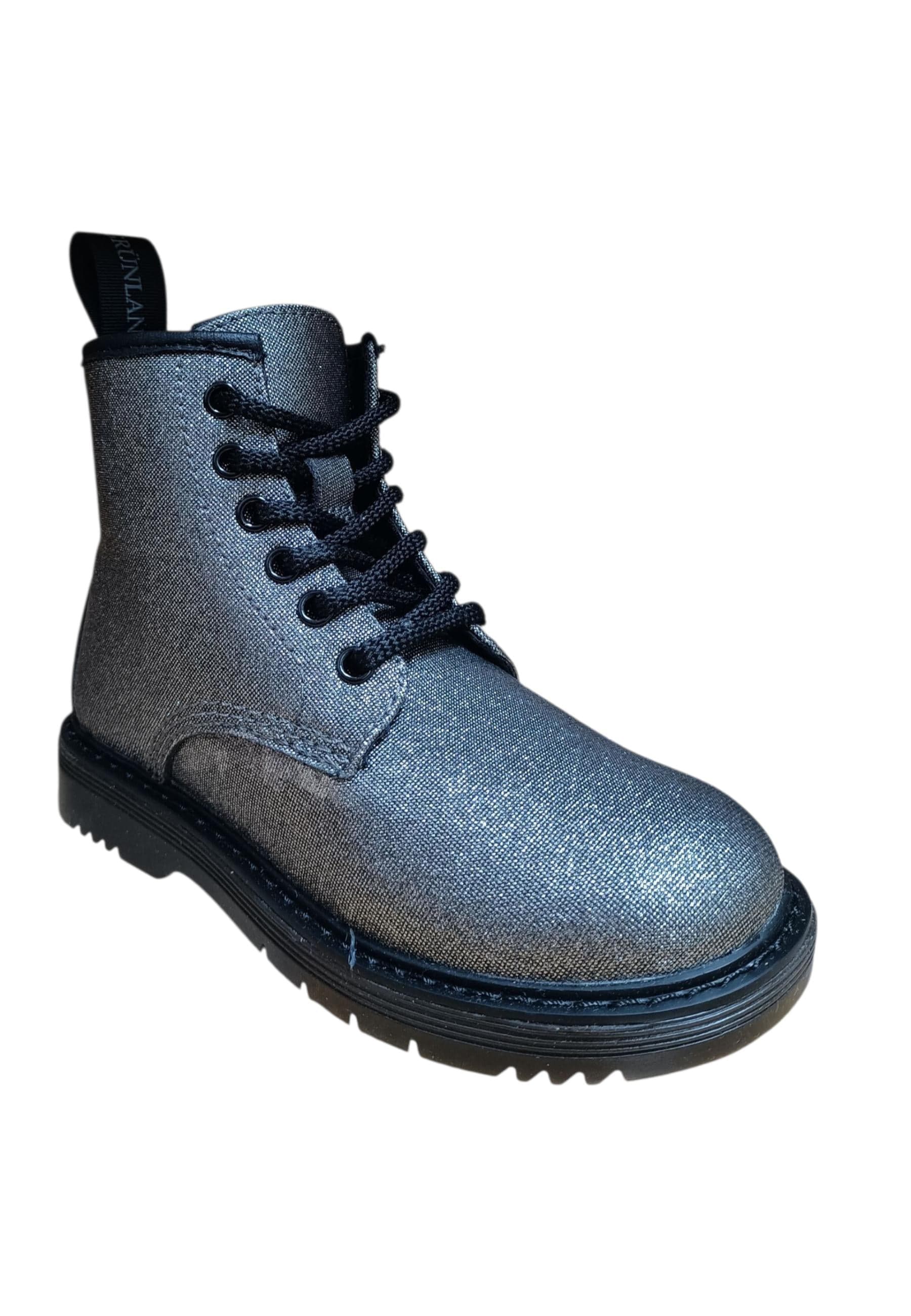 Anfibio bambina Grunland Junior Taba antracite glitter zip laterale urban style in Ballerine Scarpetteria Gica - Trani, commercioVirtuoso.it