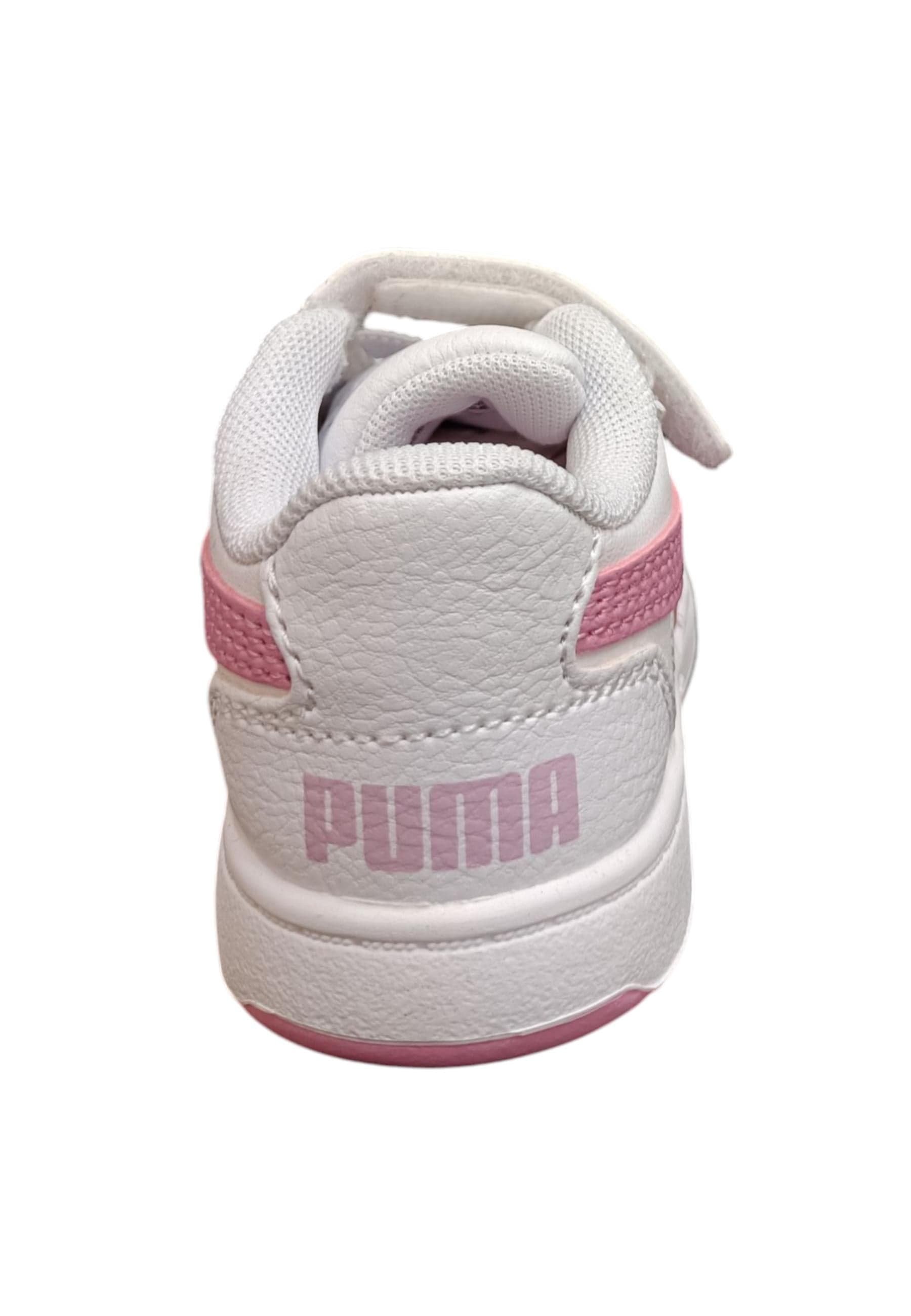 Scarpe sneakers Bambine e ragazze PUMA REBOUND  bianco-rosa laccio elastico e velcro in Ballerine Scarpetteria Gica - Trani, commercioVirtuoso.it