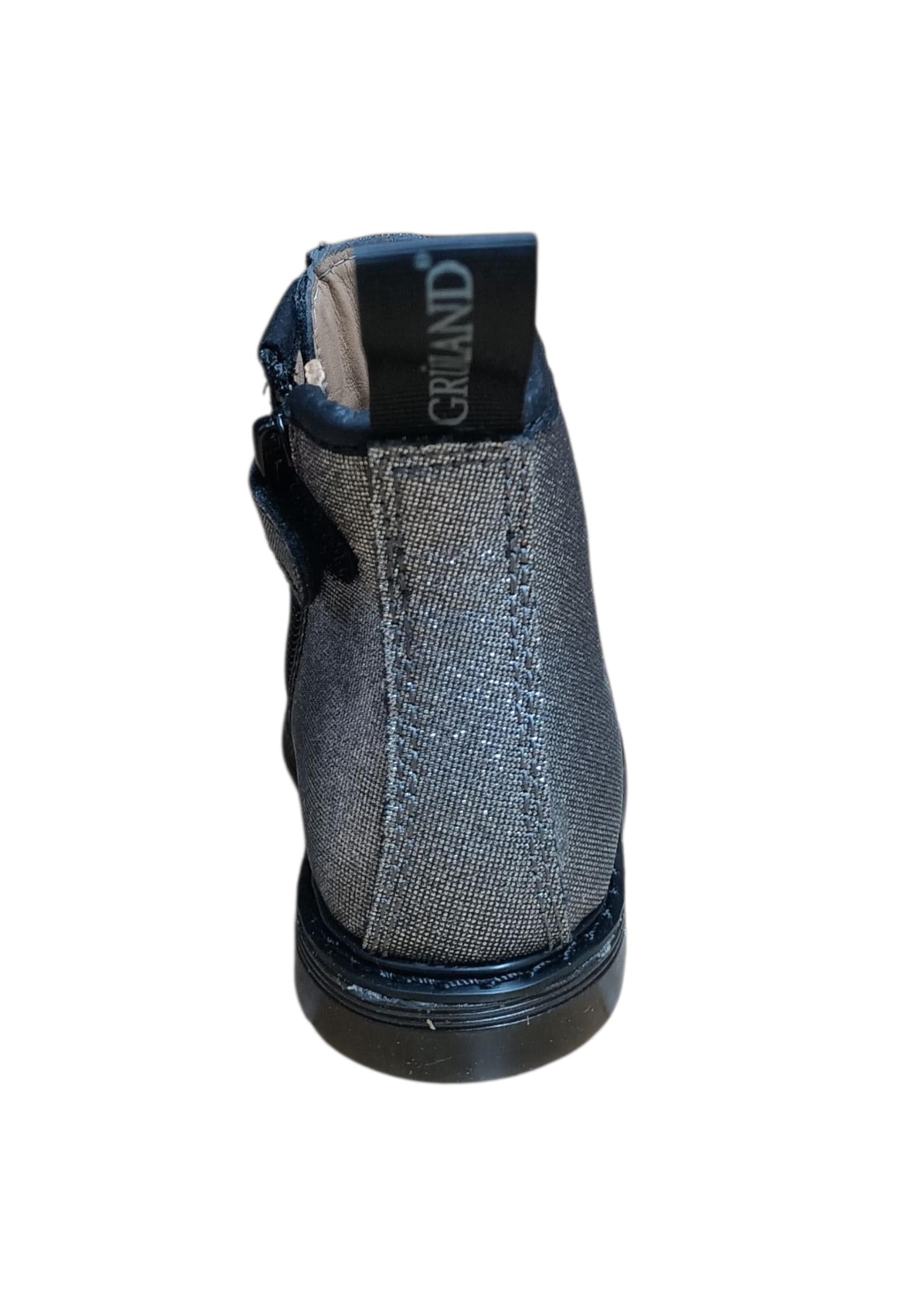 Anfibio bambina Grunland Junior Nill antracite glitter zip laterale urban style in Ballerine Scarpetteria Gica - Trani, commercioVirtuoso.it