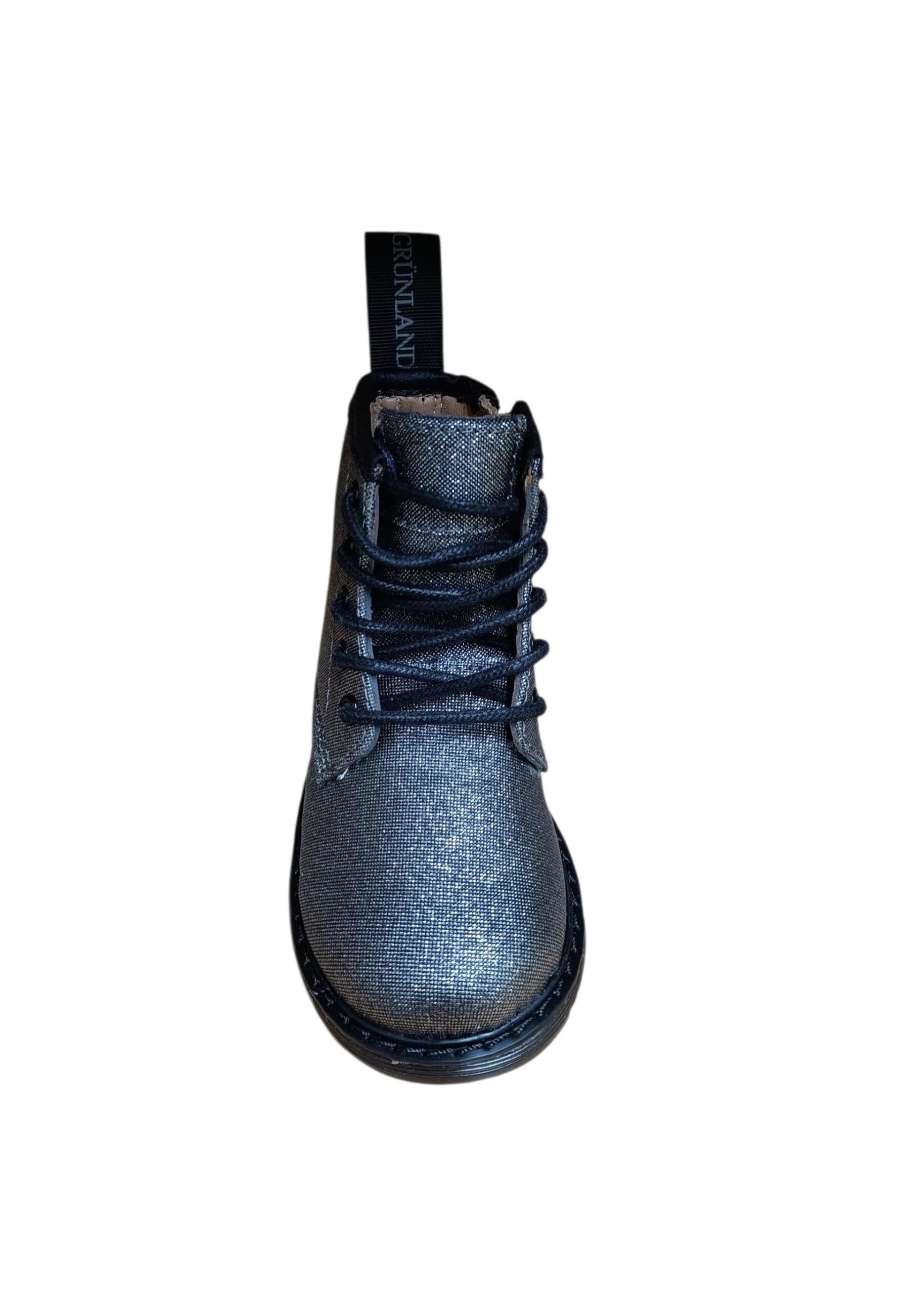 Anfibio bambina Grunland Junior Nill antracite glitter zip laterale urban style in Ballerine Scarpetteria Gica - Trani, commercioVirtuoso.it